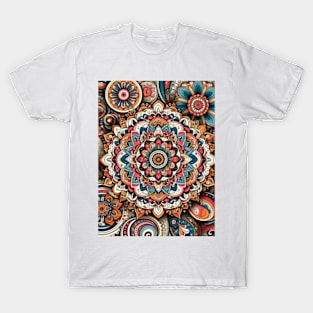 Vibrant Floral Blooming Mandala T-Shirt